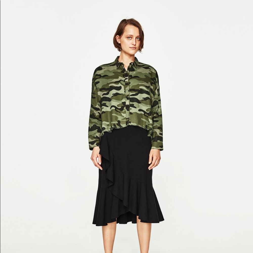 New Zara Camouflage Shirt
